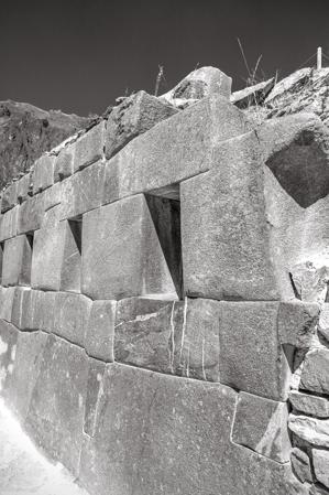 Archaeological ruins; detail of Inca stonework